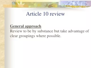 Article 10 review