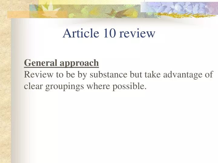 article 10 review
