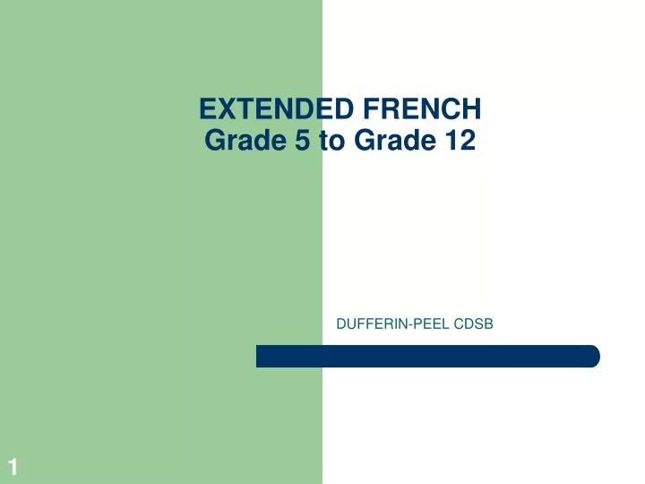 extended french grade 5 to grade 12