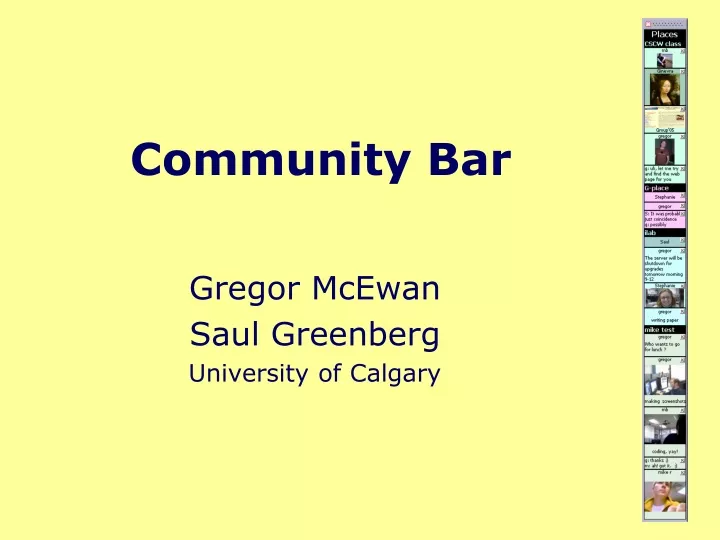 community bar