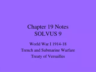 Chapter 19 Notes SOLVUS 9