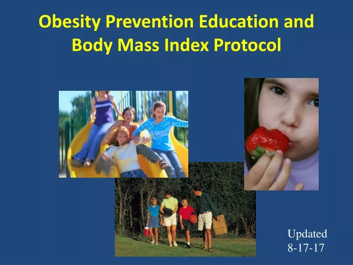 obesity prevention education and body mass index protocol