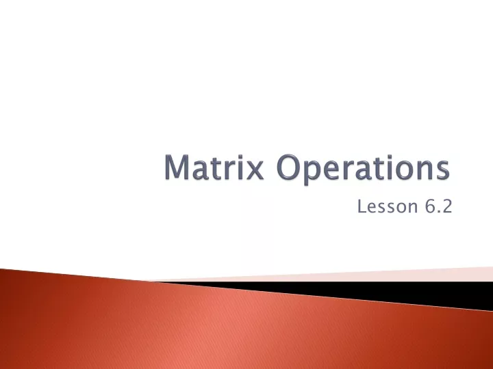 matrix operations