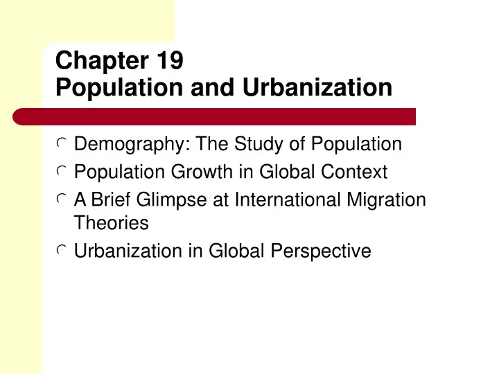 chapter 19 population and urbanization