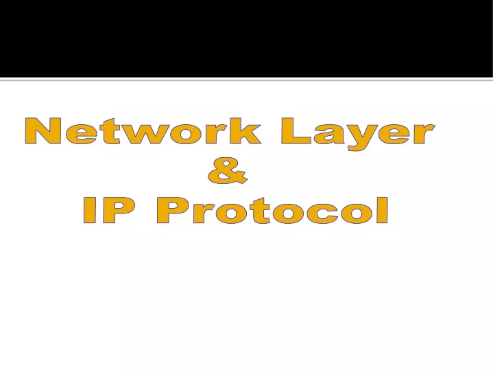 network layer ip protocol