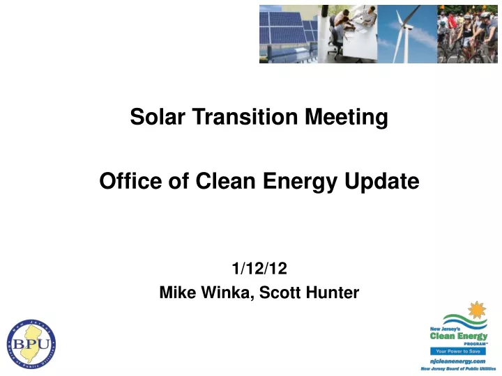 solar transition meeting office of clean energy