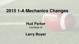 2015 1-A Mechanics Changes