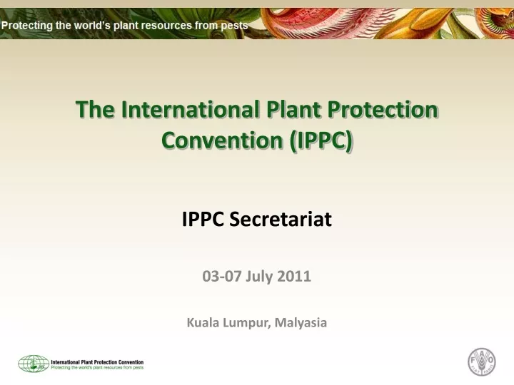 the international plant protection convention ippc