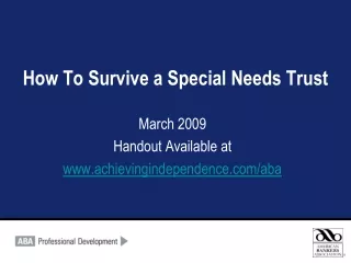 How To Survive a Special Needs Trust