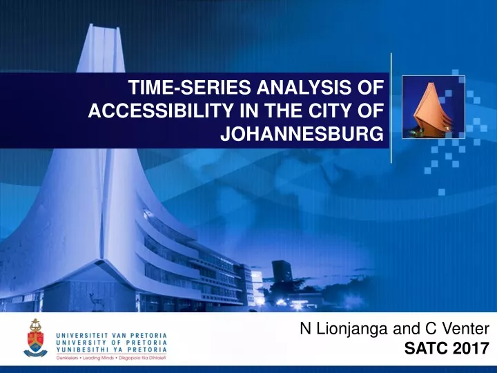 time series analysis of accessibility in the city