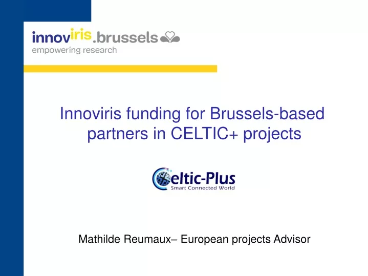 innoviris funding for brussels based partners