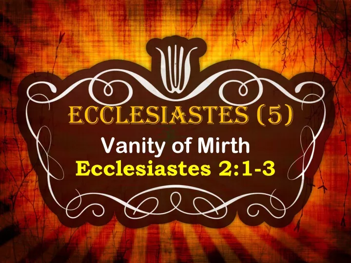 ecclesiastes 5