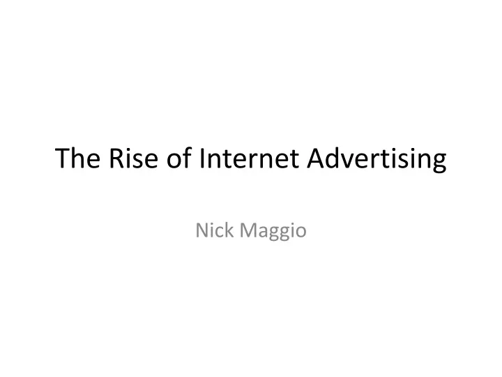 the rise of internet advertising