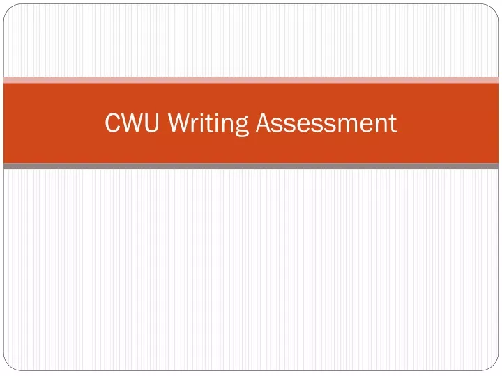 cwu writing assessment