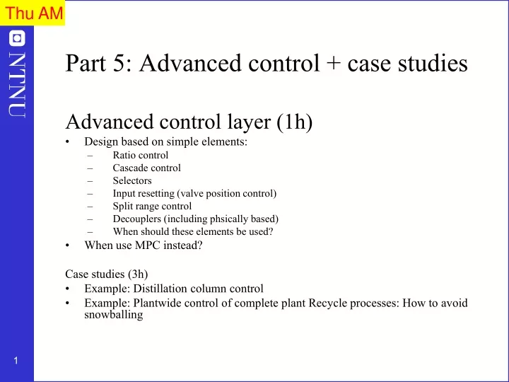 part 5 advanced control case studies
