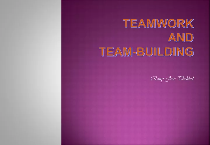 teamwork and team building