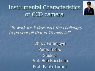 Instrumental Characteristics            of CCD camera