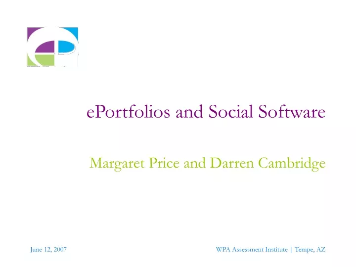 eportfolios and social software