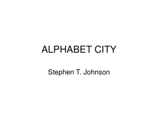 ALPHABET CITY