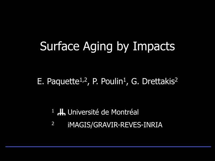 surface aging by impacts