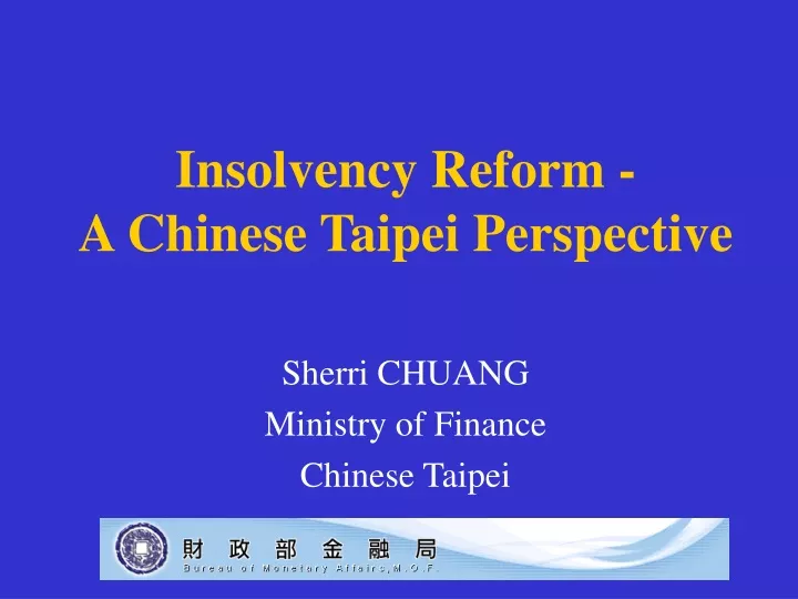 insolvency reform a chinese taipei perspective