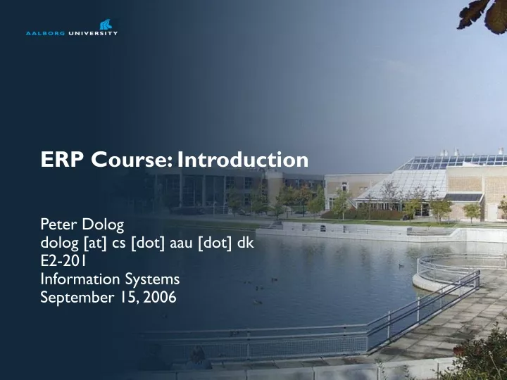 erp course introduction