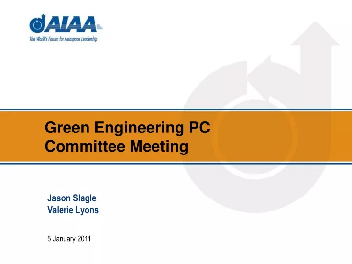 green engineering pc committee meeting
