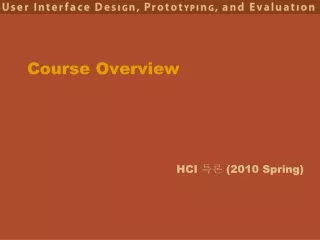 course overview