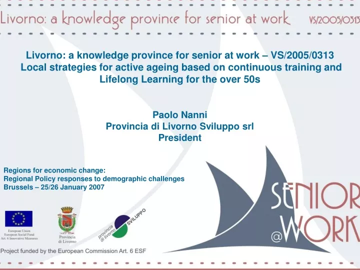 livorno a knowledge province for senior at work