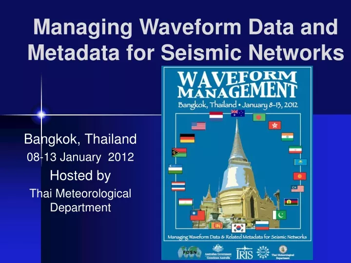 bangkok thailand 08 13 january 2012 hosted by thai meteorological department