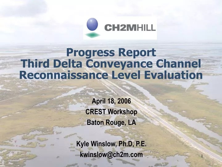 progress report third delta conveyance channel reconnaissance level evaluation
