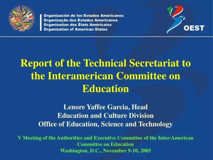 report of the technical secretariat