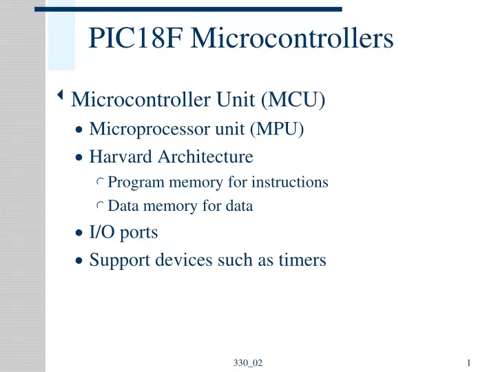 pic18f microcontrollers