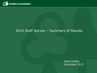2015 Staff Survey – Summary of Results