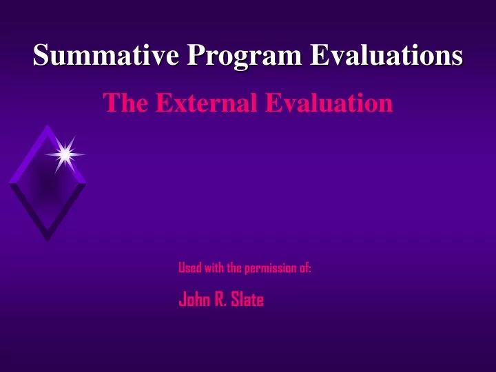 summative program evaluations