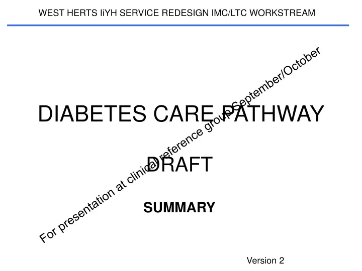 diabetes care pathway