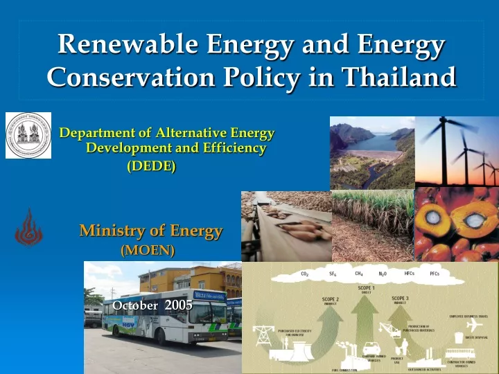 renewable energy and energy conservation policy in thailand
