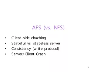 AFS (vs. NFS)