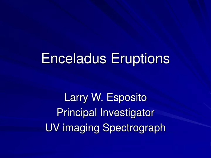 enceladus eruptions