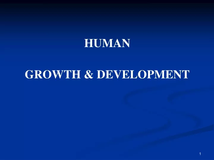 human growth development