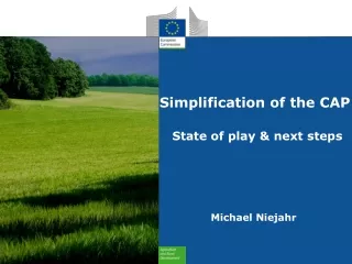 Simplification of the CAP  State of play &amp; next steps
