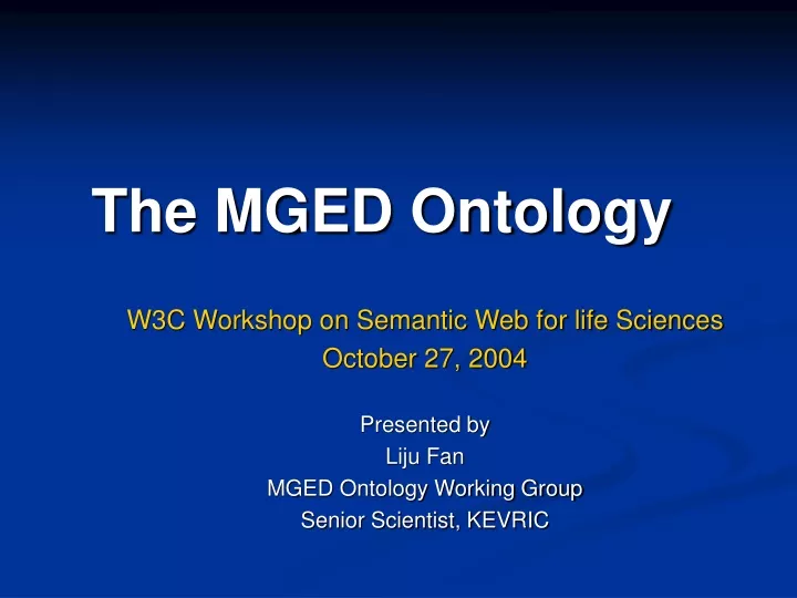 the mged ontology