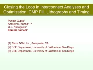 Closing the Loop in Interconnect Analyses and Optimization: CMP Fill, Lithography and Timing