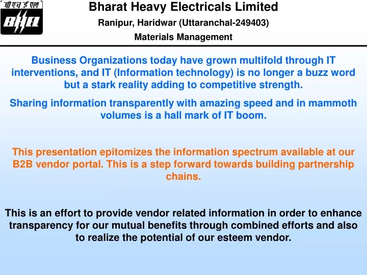 bharat heavy electricals limited ranipur haridwar