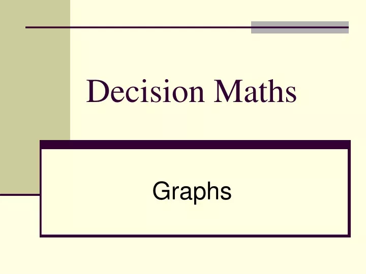 decision maths