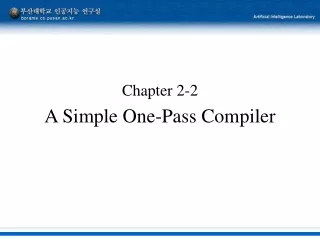 Chapter 2-2 A Simple One-Pass Compiler