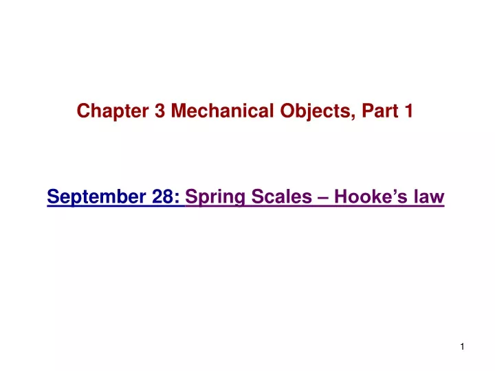 chapter 3 mechanical objects part 1 september