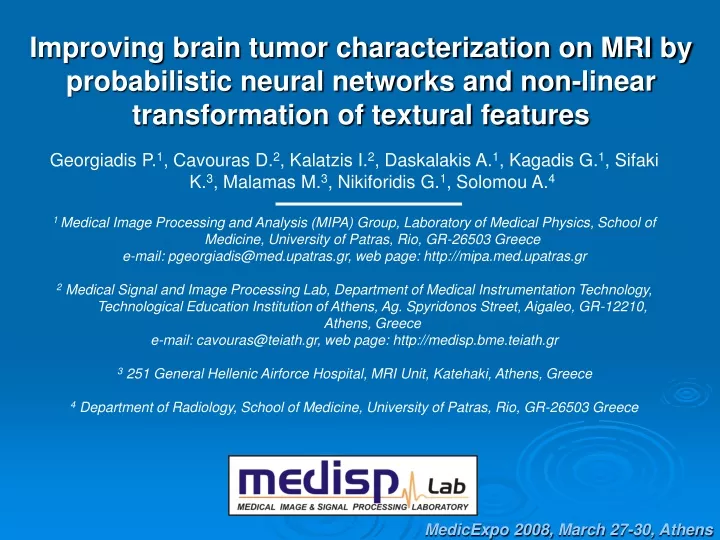 improving brain tumor characterization