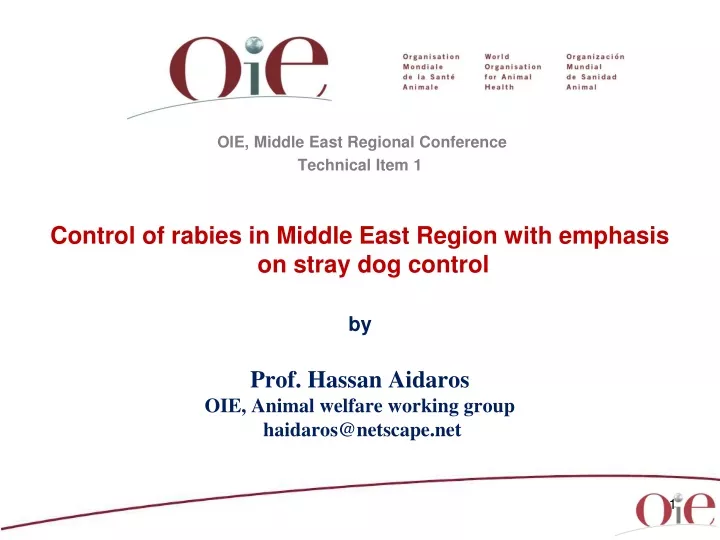 oie middle east regional conference technical