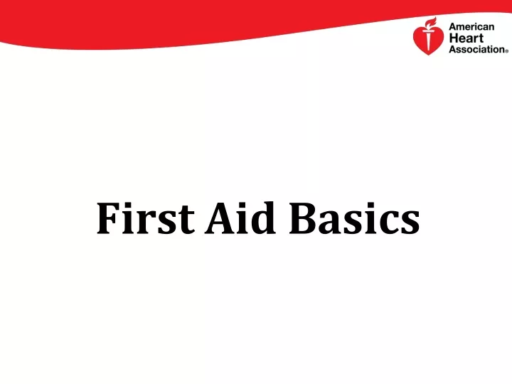 first aid basics